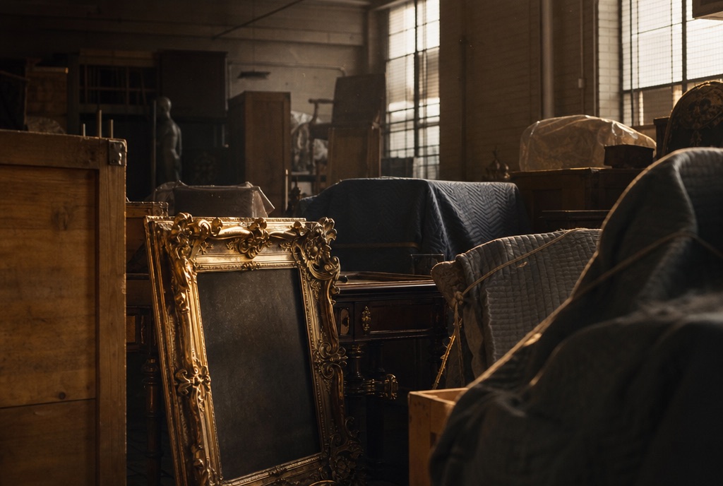 The back room at Block Auction House